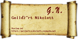 Gellért Nikolett névjegykártya